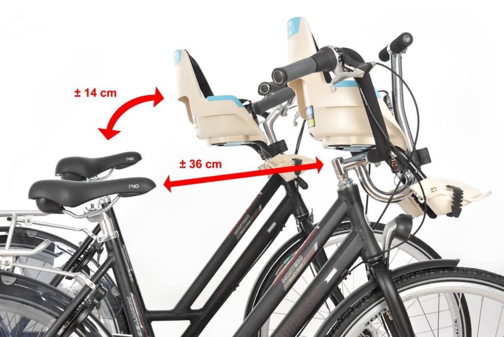 Ruimte zichtbaar tussen zadel en stuur