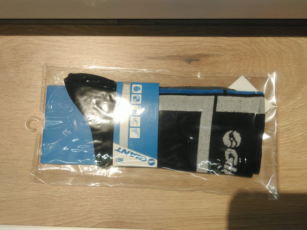 Giant RACE DAY SOCK BLACK/BLUE ZWART/BLAUW