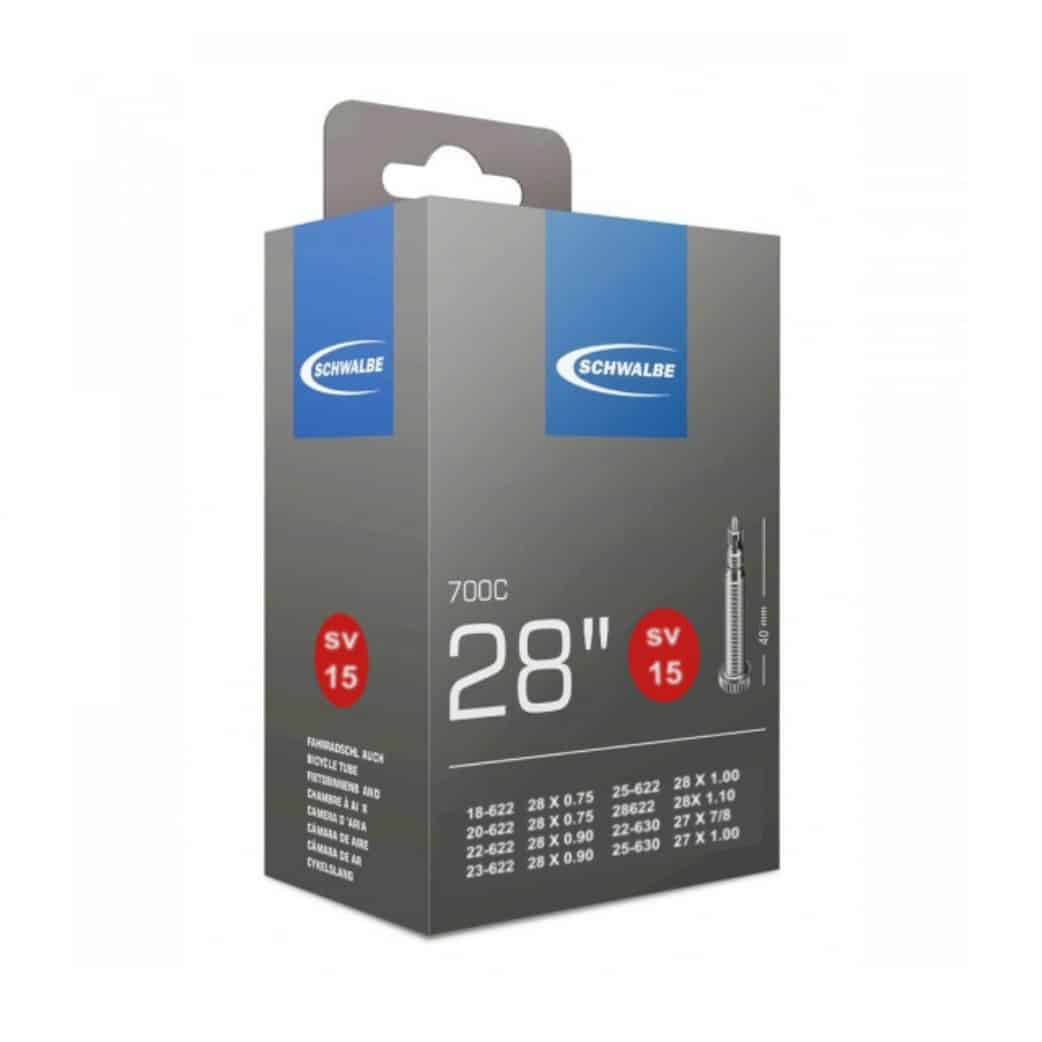 Schwalbe Race binnenband,23-622, 28 x 0.75 - 1.10 Frans Ventiel 40mm. SV15 ZWART - Afbeelding 4