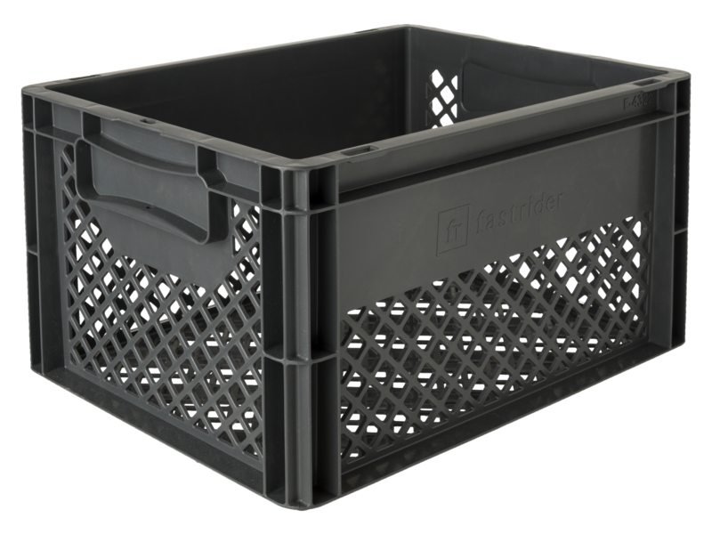 Fastrider fietskrat medium antraciet recyclaat