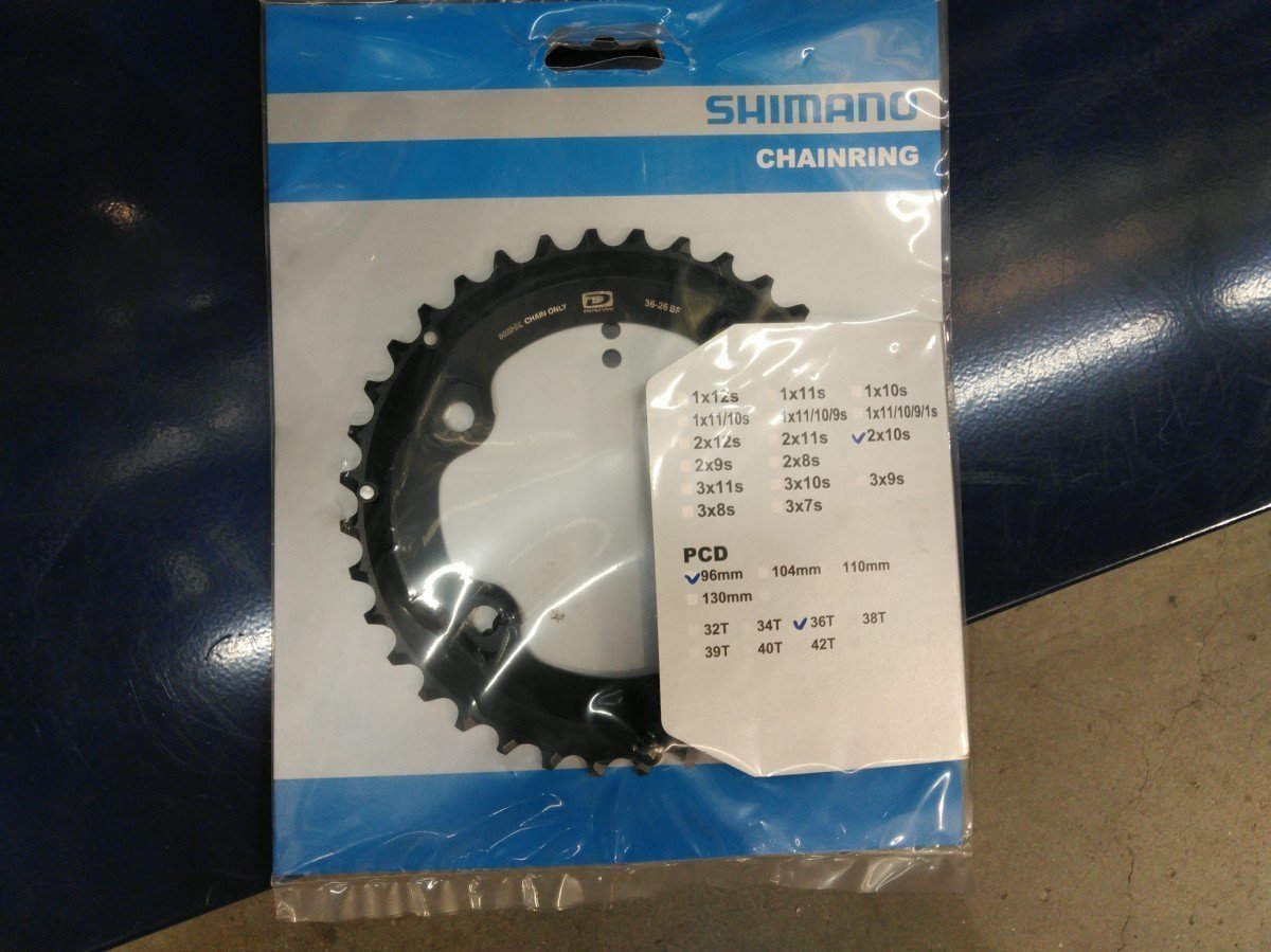Shimano Kettingblad 36T-BF ZWART