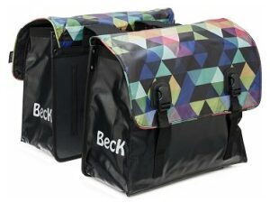 Beck Fietstas Classic Colored Triangles Zwart