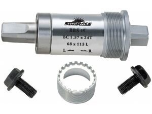 Sunrace trapas 68/107mm BSA alu GRIJS