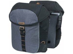 Basil fietstas dubbel Miles MIK black Black Slate