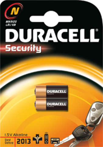 Duracell batt LR1 1.5V N krt (2) Zwart