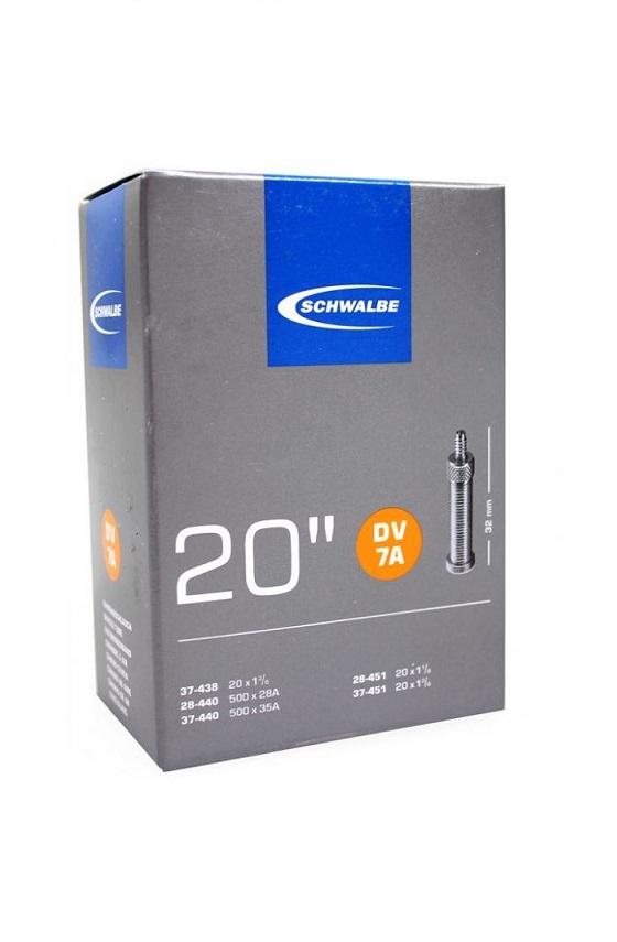 Schwalbe Binnenband DV7A 20 x 1 3/8 hv 32mm ZWART - Afbeelding 3