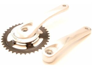 Merkloos ANP CRANKSTEL 38T SP2 ALM 170 ZI/ZW +0MM Zilver/Zwart