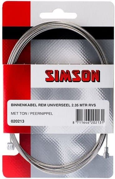 Simson bnkabel rem uni 2.35m RVS