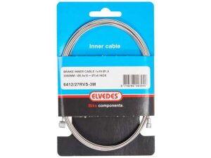 Elvedes rem binnenkabel rvs 3m 2 nippels ton 7x6 p Zilver