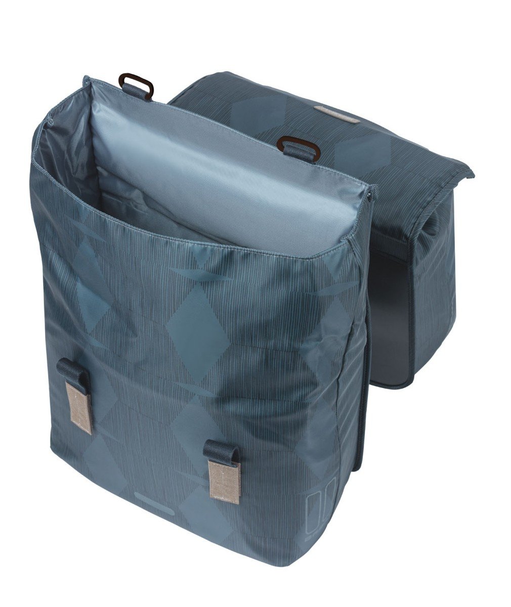 Basil fietstas dubbel Elegance 40-49L Estate Blue - Afbeelding 2